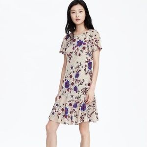 Banana Republic Floral Drop Waist Dress, Size 4